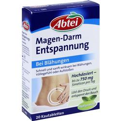 Verpackung von Magen-Darm-Entspannungstabletten gegen Blähungen und Völlegefühl.