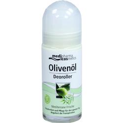 Ein Deoroller mit Olivenölsymbol und grüner Verpackung.